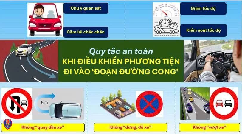 Phòng Cảnh sát giao thông khuyến cáo giảm tai nạn giao thông tại khúc cua